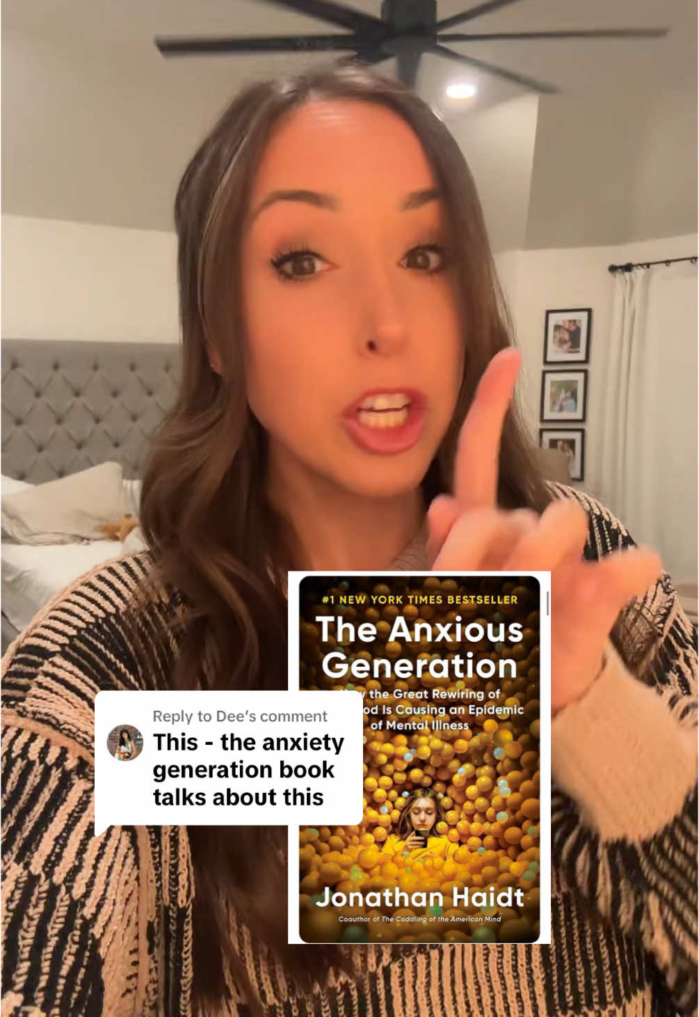 Replying to @Dee I recommend this book to EVERYONE! I don’t think the phones/social media/internet is the one and only contributing factor like Haidt focuses on- but I do think it has a HUGE impact and parents truly just don’t know.  #parentsoftiktok #MomsofTikTok 