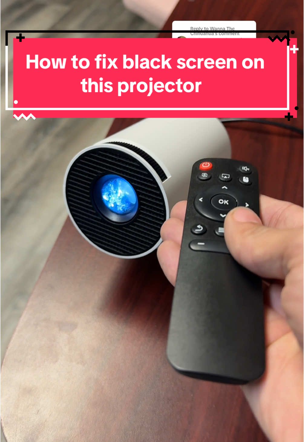 Replying to @Wanna The Chihuahua I love this portable projector! This is how to fix the black screen on this projector! 😁👍  #portableprojector #projector #miniprojector #smartprojector #movies #electronicsweek #tiktokmademebuyit #spotlightfinds #tiktokshopjumpstartsale 