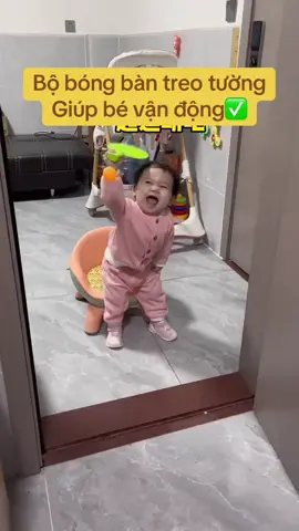 Đồ chơi bóng bàn treo tường giúp bé vận động tránh xa thiết bị điện tử #xuhuongtiktok #fpyシ 