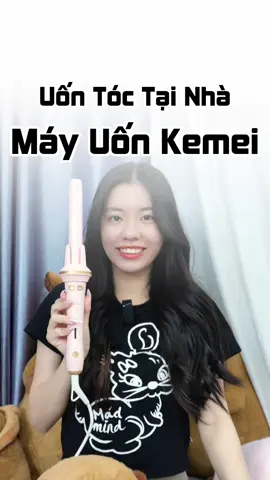 Máy uốn tóc tự động tại nhà, uốn cực dễ cực nhanh #kemei #meolamtoc #mayuontoc #uontoc 
