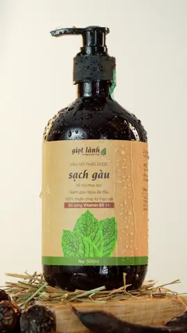 Dầu gội thảo dược thuần chay, hỗ trợ mọc tóc, giảm gàu từ tinh dầu bạc hà tự nhiên #giotlanh #daugoigau #daugoithuanchay #vegan