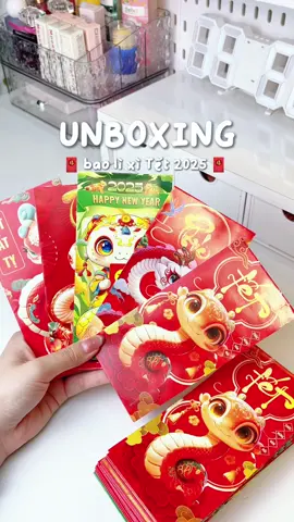 Tui vừa kiếm được mẫu bao lì xì Ất Tỵ đẹp ,mà zá cũng rất rẻ luôn nè 🧧✨ #baolixi #baolixitet #baolixitet2025 #tet2025 #lixitet #unboxing #fyp #review #xuhuong #viral #trending #foryou #thaothichriviu #xh 