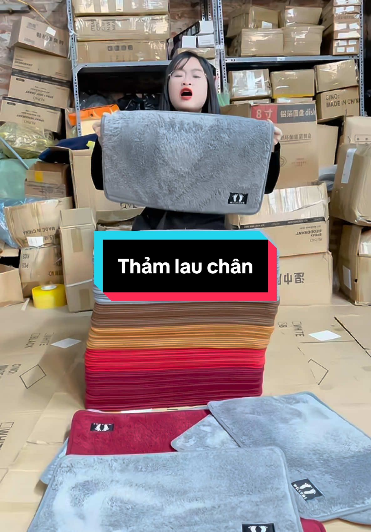 Combo 5 Tấm Thảm Lau Chân chỉ mấy chục #thamlauchan #xuhuong 