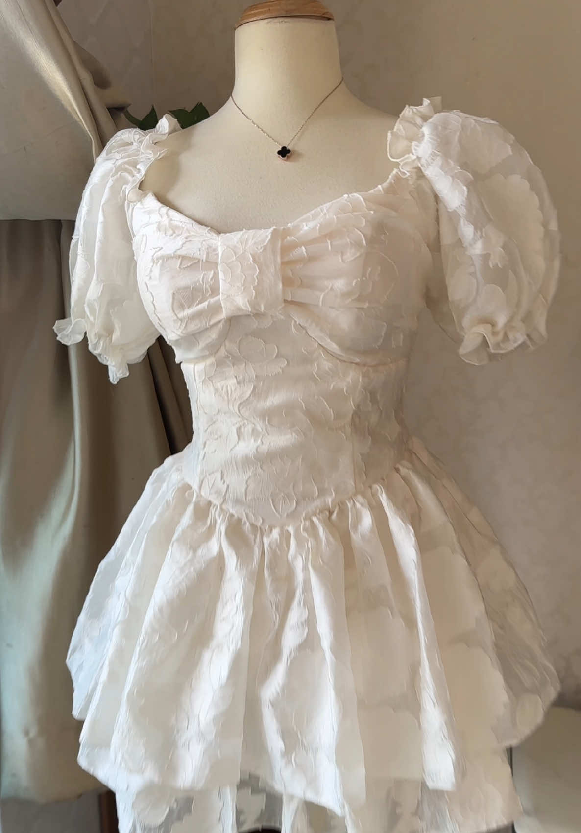 Váy tiểu thư cổ vuông tay bồng sang chảnh siêu xinh ✨🎀🫧#thoitrangnu #vayxinh #fypシ #phoidoxinh #xuhuong #đầm_xinh 