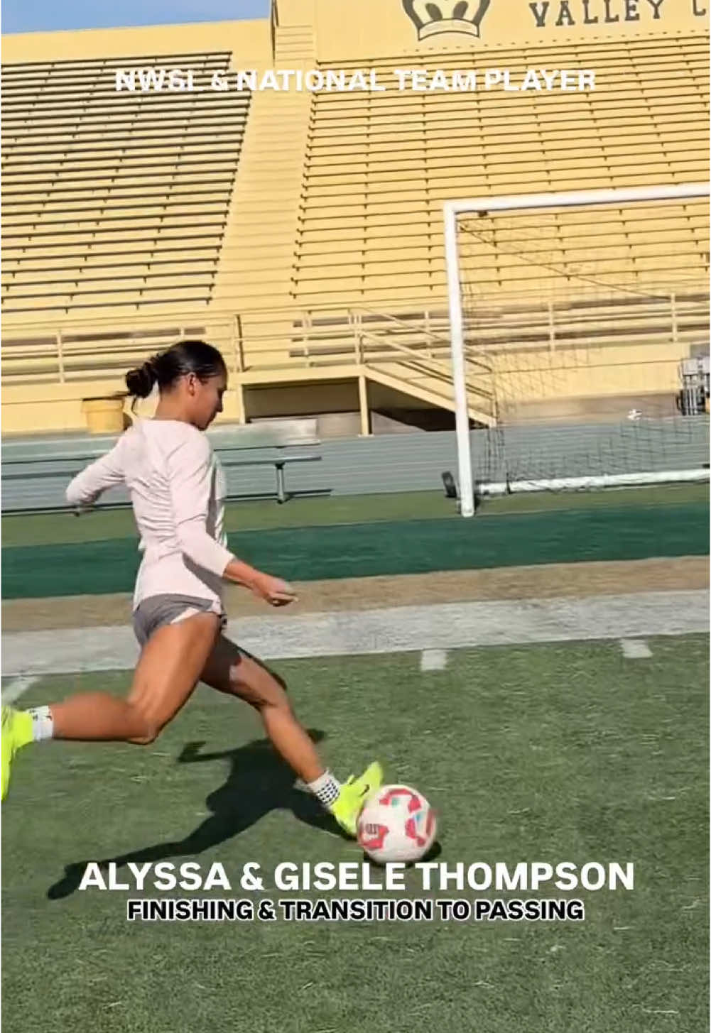 Finishing & Transition to Passing with Alyssa & Gisele Thompson ⚽️ @NWSL @Angel City FC #Soccer #soccertraining #ussoccer #nwsl 