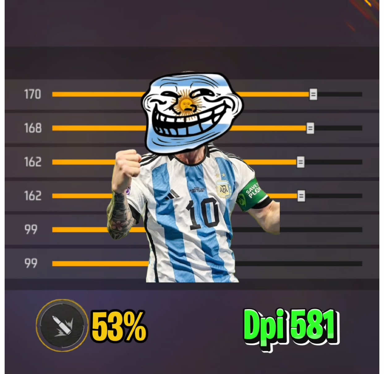 Sensi atualizada ff #freefire #sensibilidadefreefire #sensibilidade #dpi 