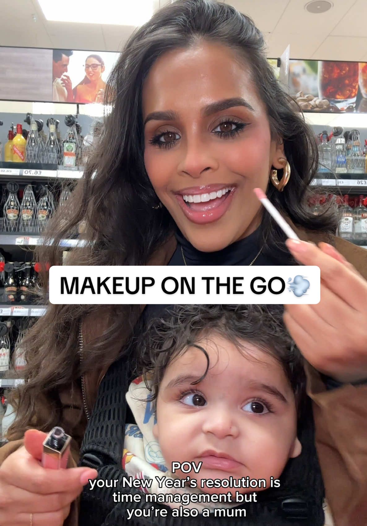 It’s Jayden holding my blush brush for me😂🥹🩷 This was soo much fun to film whilst doing our family food shop in @Tesco , I think I’ll do my makeup on the go more often from now on - kill 2 birds with 1 stone and that😂 ib @Abby Roberts Makeup Used:🤍 @Weleda UK skinfood moisturiser  @Ultra Violette Australian SPF tinted veil in v9  @Huda Beauty faux filter concealer in praline & easy bake powder in pound cake  @L’Oréal Paris infallible concealer in latte & lamination brow gel @Maybelline NY 4in1 glow in medium dark  @elfcosmetics blush in suave mauve  @Too Faced chocolate bronzer  @Kylie Cosmetics felt tip liner & Kyla’s mascara  @VIEVE blusher in cherub  @Charlotte Tilbury bedroom black eyeliner  @maccosmetics giga black lash mascara  @nyxcosmetics_uk espresso lipliner  NARS tiramisu lipgloss  #maybelline gummy bear lifter gloss  #makeuponthego #makeuptutorial #makeup 