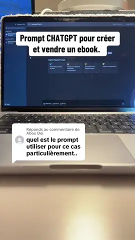 Réponse à @Abou Dei évidemment personnalisez au maximum votre texte pour y rajouter votre touche à vous. Vous pouvez aussi rédiger votre propre livre et le faire corriger par chat gpt 😊