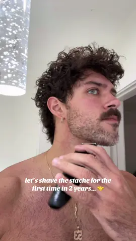 multiple personalities throughout the process #fyp #shaving #mustache #newyear 
