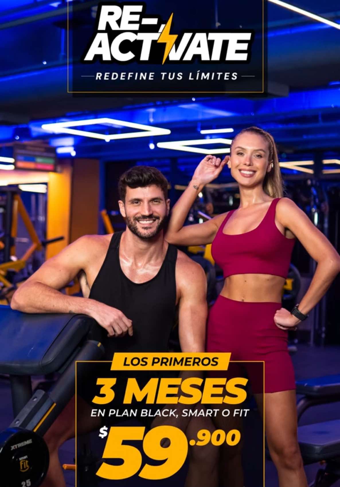 Este 2025 puedes reescribir tu historia y redefinir tus límites con Smart Fit. Empieza tu rutina de entrenamiento por 59.900 al mes en los primeros tres meses. Reactívate y motívate. 🙌🔥💪 #EntrénateParaLaVida #SmartFit
