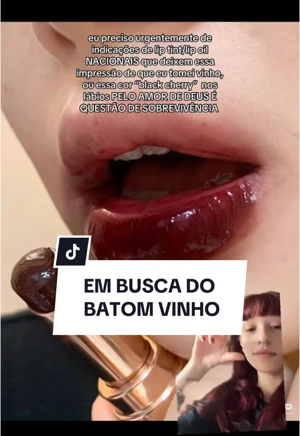 só não vale gloss, me ajudem PELO AMOOOORR #blackcherry #cherrylips 