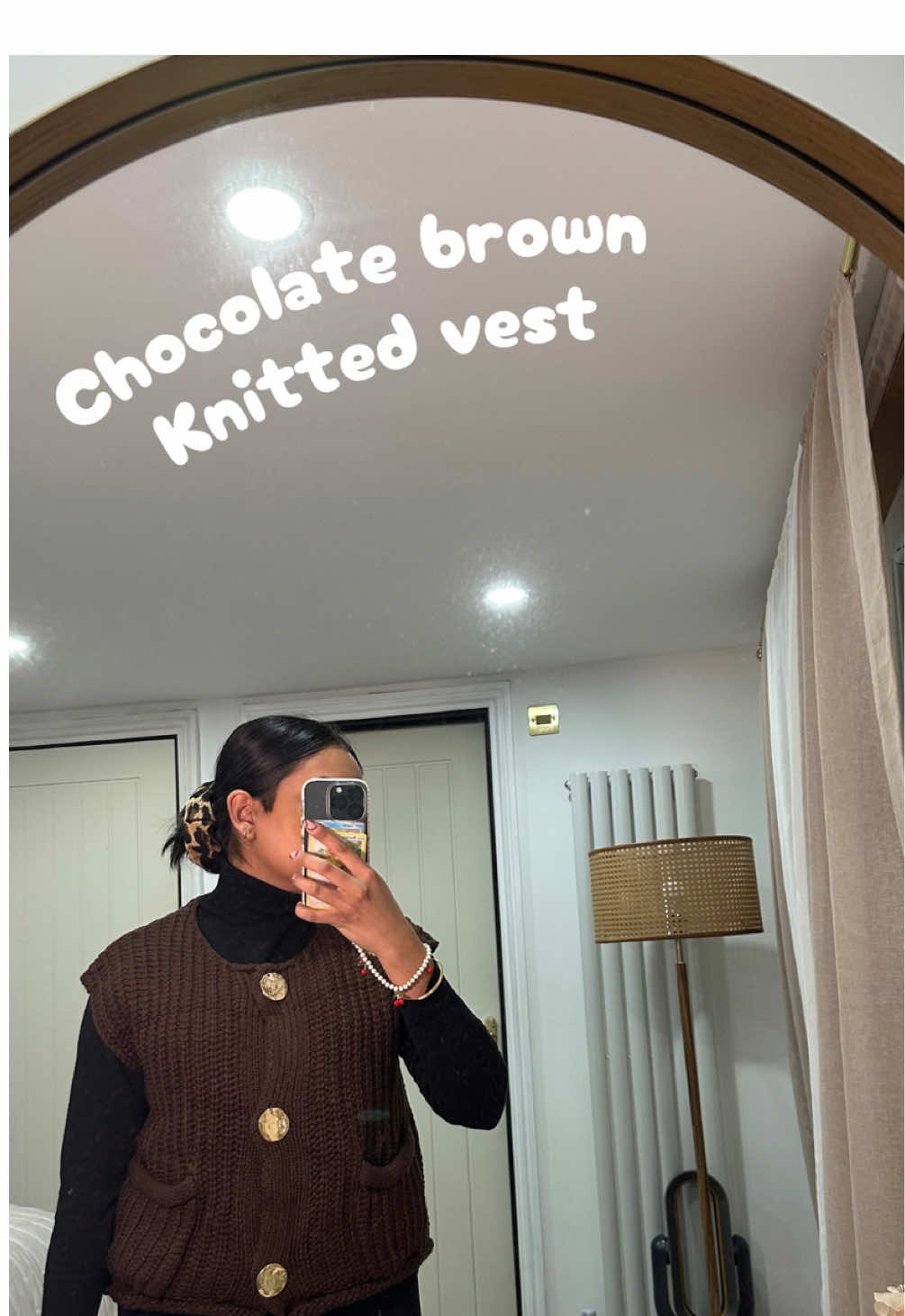 Viral knitted vest in a new colour!  #brownknittedvest #viralknittedvest #chunkyknitvest #foryou #OOTD 