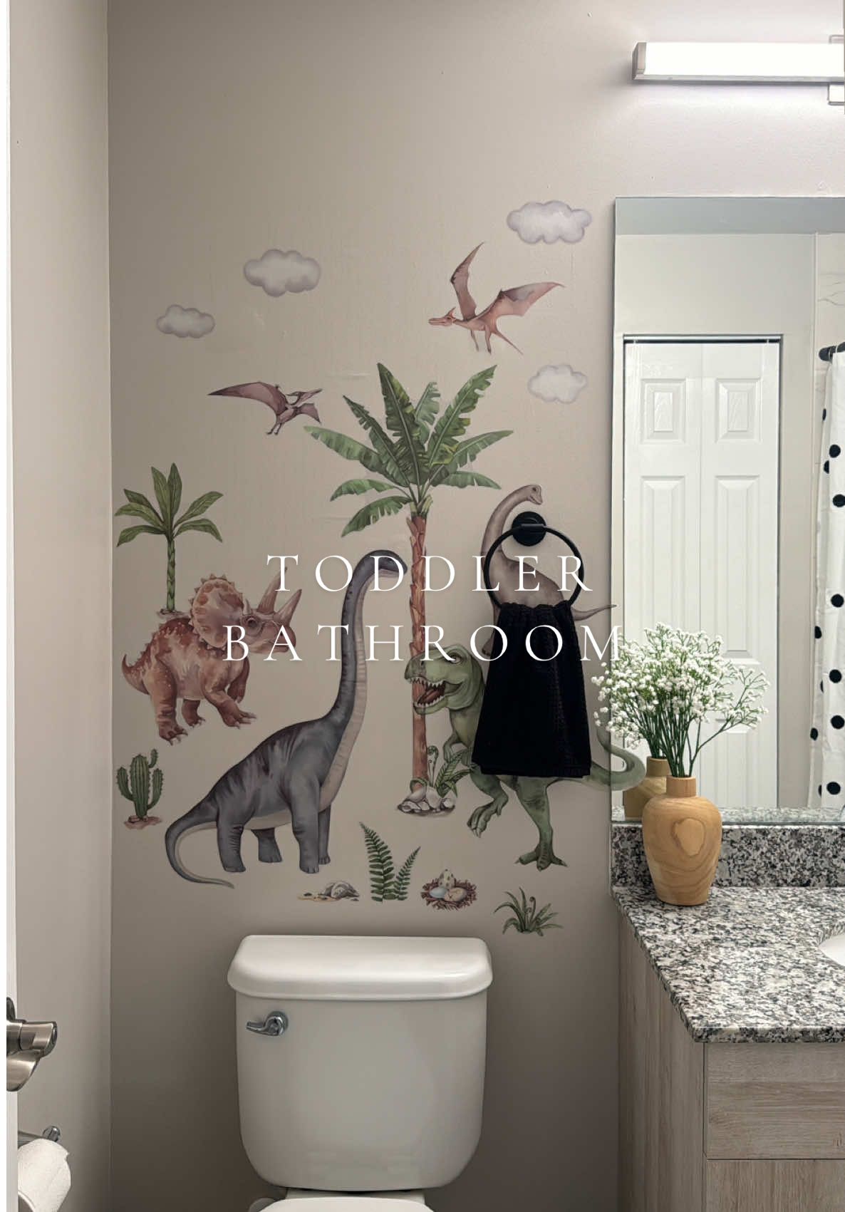 Surprised my boys with a dinosaur bathroom makeover + kept it aesthetic 🦖 #bathroommakeover #toddlermom #momof2 #MomsofTikTok #bathroomdecor #aesthetic #boymom #boymomma #organicmodern #homedecor #dinosaur #dinotheme #dinosaurtheme #toddlerroom #boyroom #amazonfinds #amazonhome #amazonmusthaves #newhome #renterfriendly #toddlersoftiktok #targetdecor #target #organizedmom #momtok #neutralaesthetic #crunchymom 