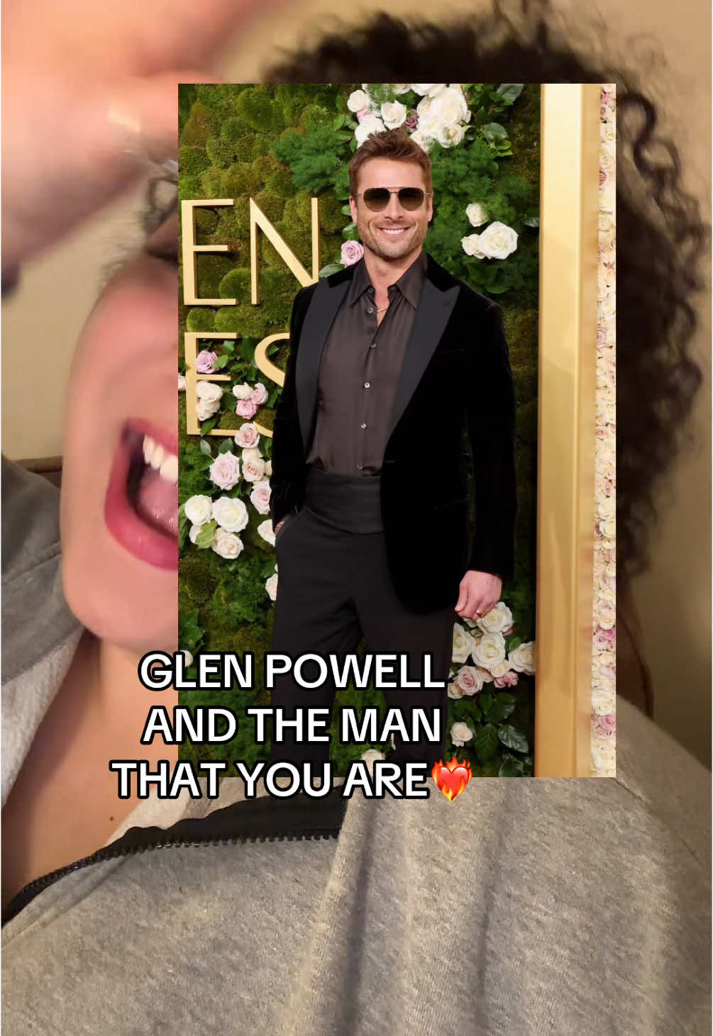 Absolutely LOVE #GlenPowell’s look for tonight at the #GoldenGlobes ❤️‍🔥 also his relationship with his parents is always so sweet to see!