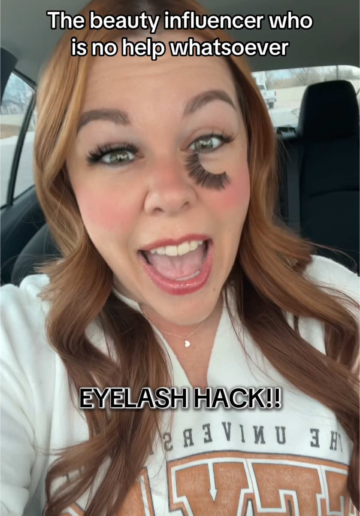 THE LASH HACK YOU’VE ALL BEEN WAITING FOR! ✨ #beauty #beautyinfluencer #lashhack #eyelashes #beautytips #funny #humor #funnyvideo #satire 