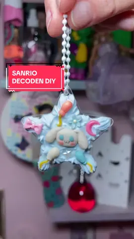 Decoden Cinnamoroll keychain! I used polymer clay to make some custom charms!🎈#sanriocore #kawaiicrafts #kpopfan #decoden #kpopfyp2025