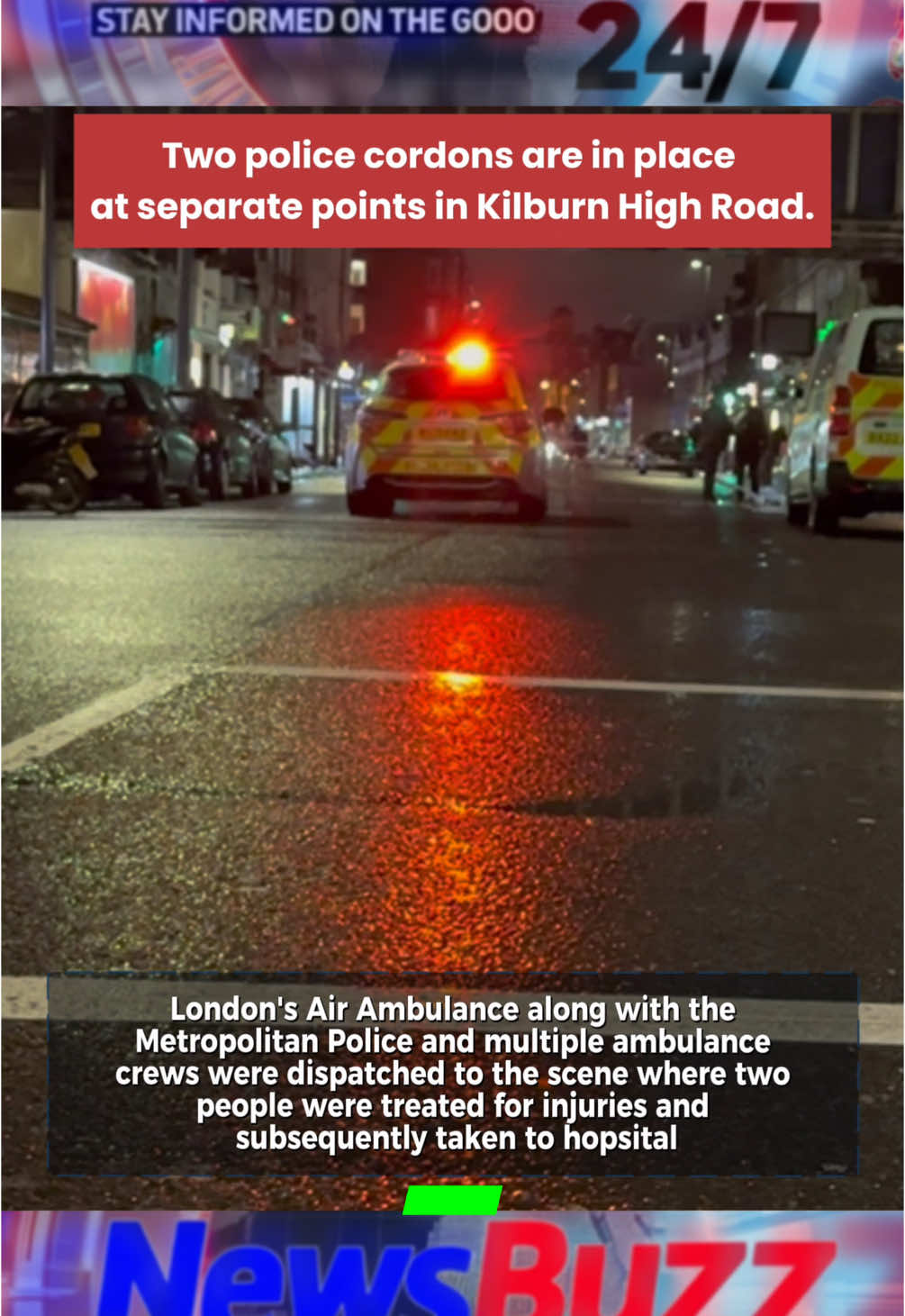 Two people rushed to hospital after Kilburn High Road street stabbing prompts huge emergency response! #kilburn #cricklewood #londoncrime #crimescene #nw #nw6 #northwest #kilburnhighroad #fy #fyp #fyf #foryoulondon #newsreport #lovalnews #hmvv #follow 