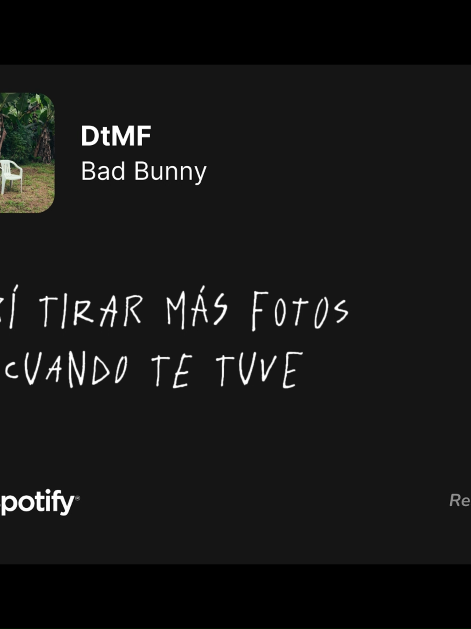 Debí tirar más fotos de cuando te tuve 🤕 #fyp #lyrics #musica #badbunny #resseph #DtMF #badbunnylyrics #debitirarmasfotos