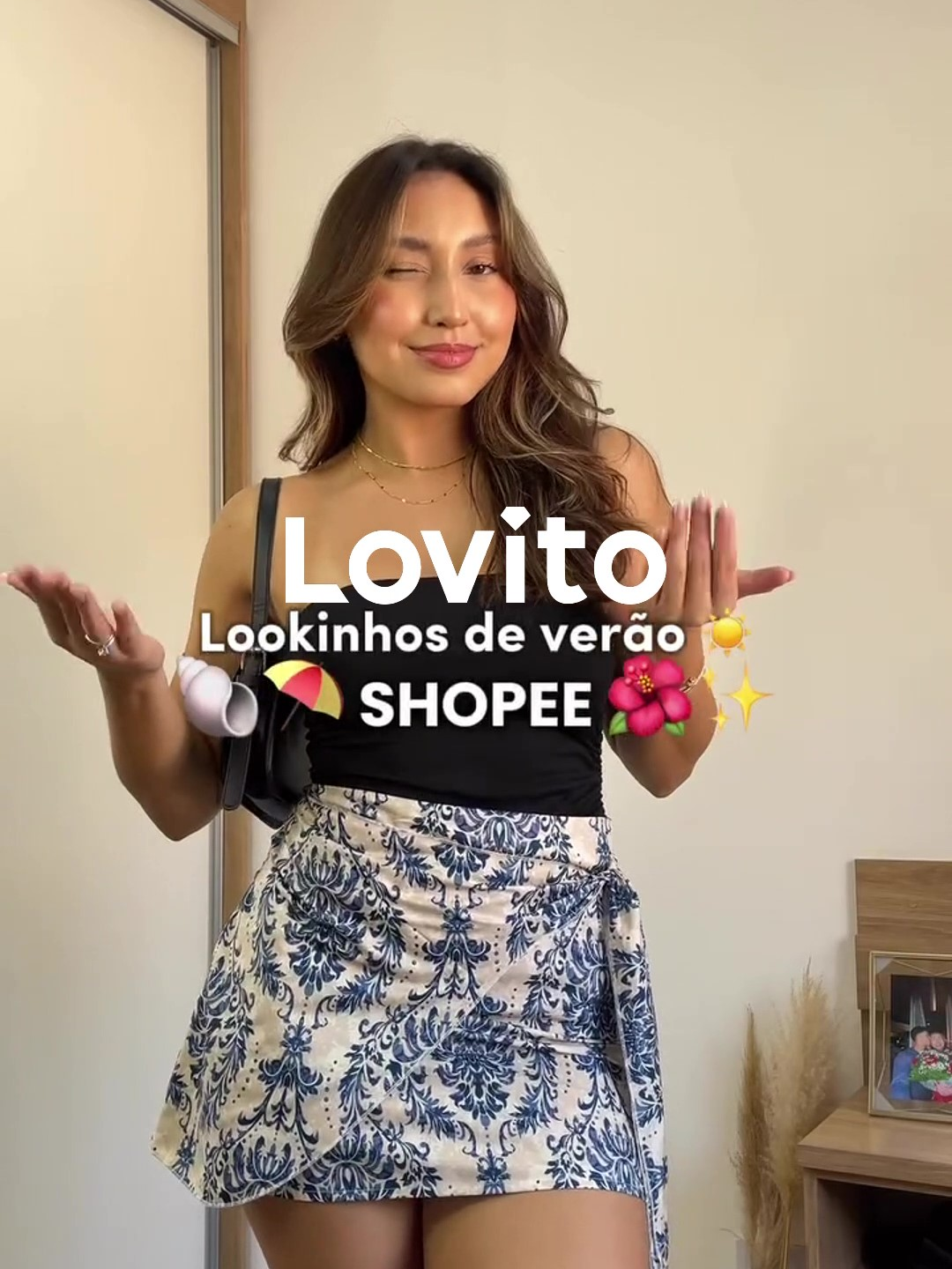 Dias de praia pedem a combinação perfeita de regatas e saias ou shorts fofos!🌊✨Pesquise IDs na Shopee para comprar! #lovitobr #lovitofashionistas