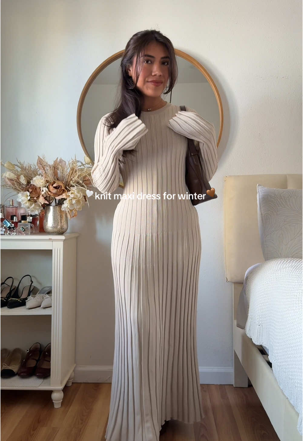 + finish off with a wool coat and it’s perfection 🤍 this @DISSH dress is surprisingly super heavy … #outfitinspo #outfitideas #knitdress #winterfashion #winterstyle #neutralstyle #neutraloutfit #winteroutfitideas #maxidress 