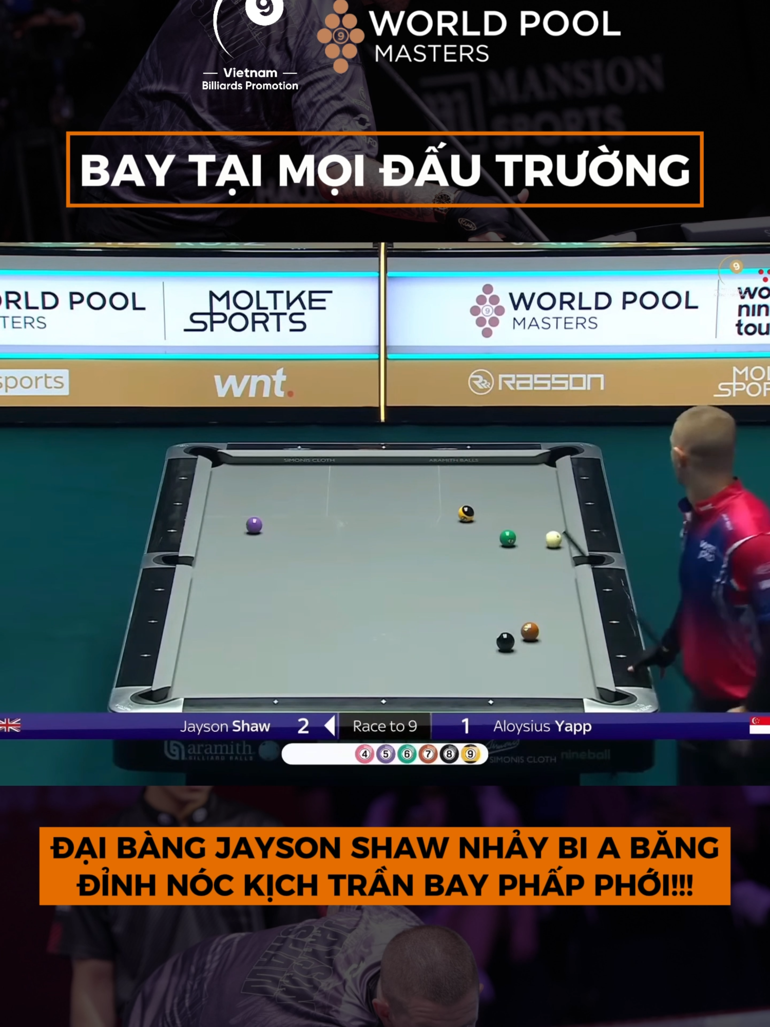 Pha nhảy bi A băng đỉnh nóc của Jayson Shaw tại World Pool Masters 2024 🔥 #vietnambilliardspromotion #billiards #HanoiOpenPool #WNT #major #vietnam #matchroompool #capcut #xuhuong #viral