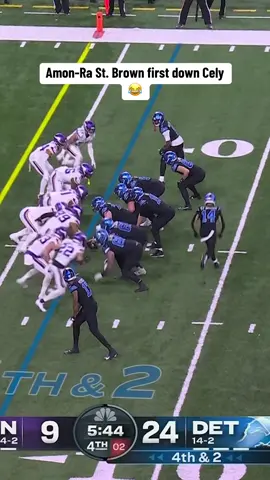 Just having fun out there 😅 Via NBC #NFL #NFLfootball #detroitlions #minnesotavikings #celebration 