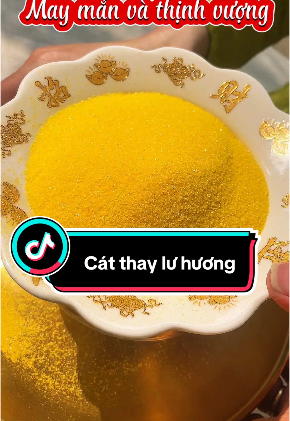 Cát Kim Sa để bát hương thờ cúng giúp ban thờ thêm trang nghiêm và thanh tịnh #cobaymientay #samtetbaovui #catvangkimsa #catluhuong #dothocung 