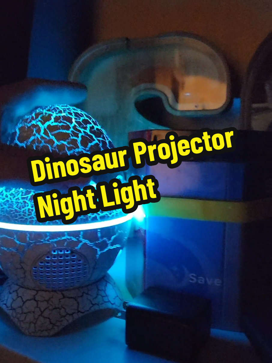 I cannot believe how incredibly awesome this dinosaur projector night light is! I was honestly blown away at how much it lit up the entire room and all of the different settings that come with it. #nightlight #projectorlight #kidsnightlight #dinosaurs #projector 