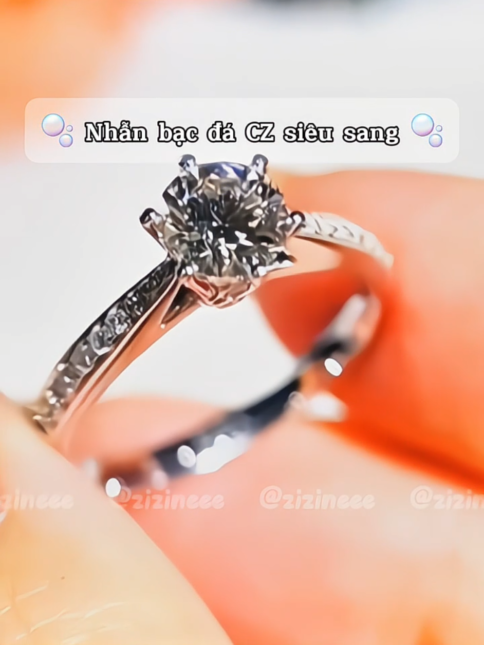 Lung linh lấp lánh siêu xinh nha 🥰 #nhandeotay #nhannuxinh #nhannu #nhandinhda #nhanbac #nhanbacnu #xuhuong #fyp 