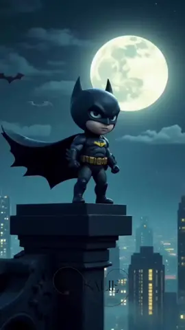 Adorable Chibi version of Batman #batman #batmanarkhamknight #aigenerated #aivideo #cutevideo #viralvideo #teamwork 
