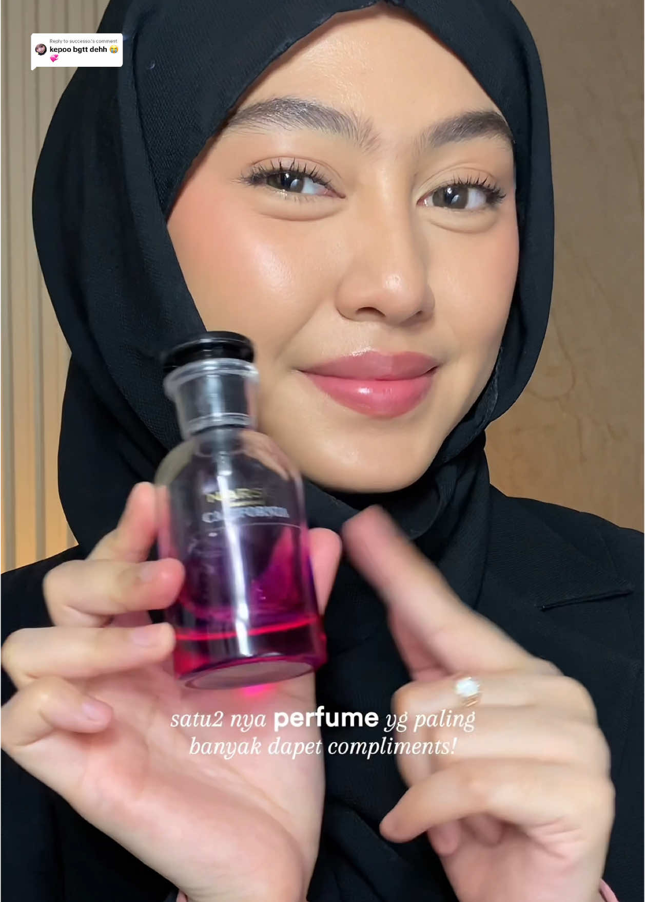 Replying to @successo. satu2 nya perfume yg paling banyak dapet compliments dan saking suka dan sering dipake ini udah mau habiss huhuu #narsisparfum #narsiscalifornia #RaconbyTsuroyyaapr 