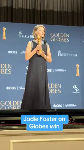 #jodiefoster on #goldenglobes win and this moment in her career 