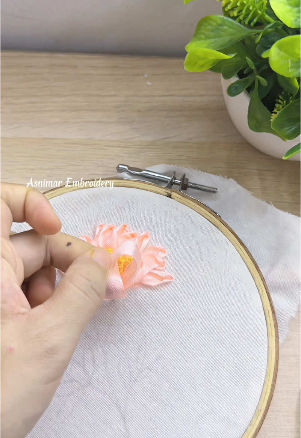 Tutorial sulam pita untuk hari ini🥰 #embroidery #sulampita #fyp 