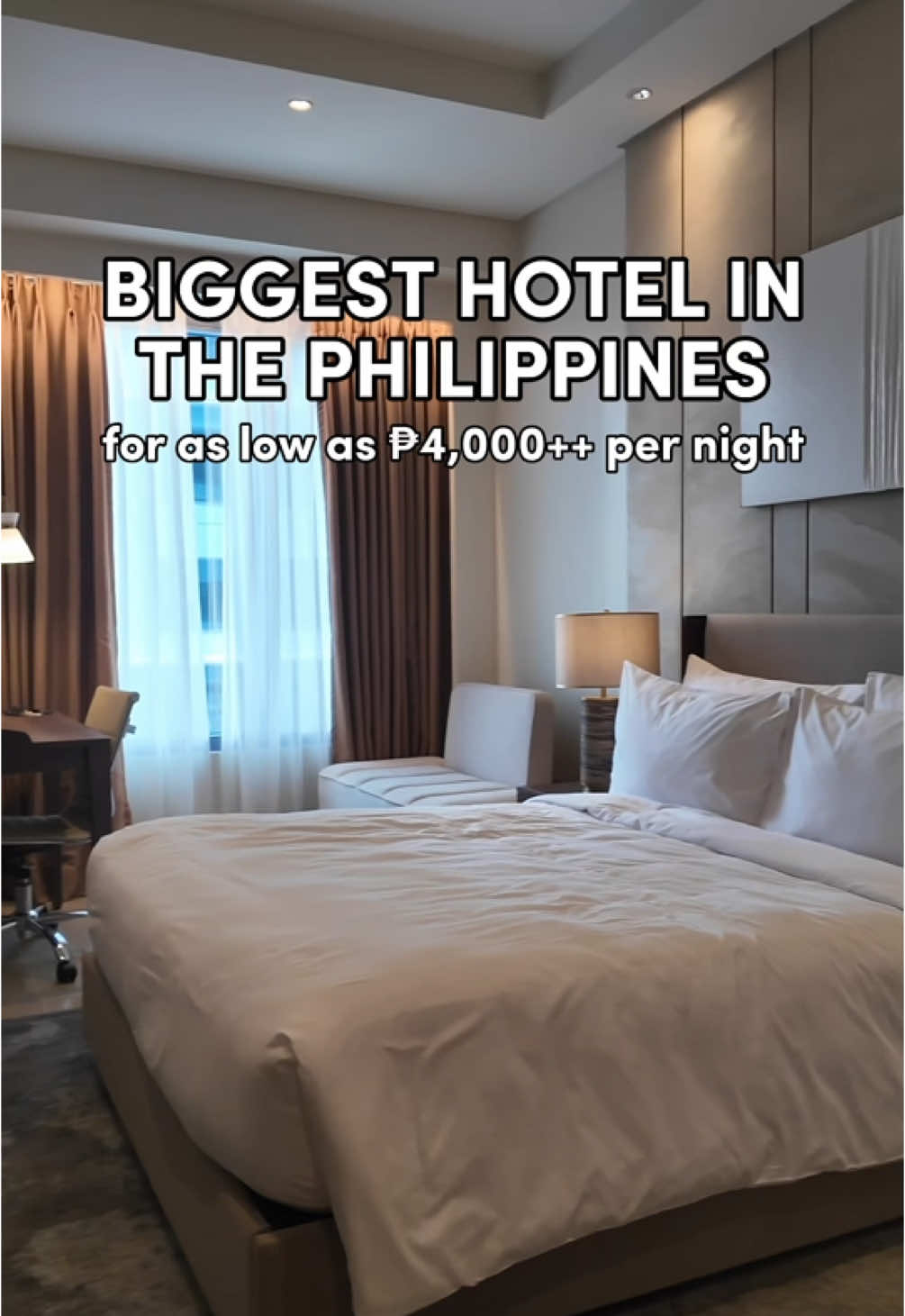 The biggest hotel in the Philippines for as low as ₱4000++ per night 🤩 📍 Grand Westside Hotel 🏨 Book here: https://bit.ly/grandwestsidehoteltzn Use code WETHETZNKLOOK to get exclusive discounts when you book on Klook! #grandwestsidehotel #affordablehotel #staycation #hotelstaycation #hotelroom #wheninmanila #budgethotel #luxuryhotel 