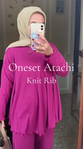 Oneset atachi yang paling best seller di @denacollection 😍 warna magenta manis banget 🥰 #oneset #onesetatachi #onesetjumbo #bahanknit 