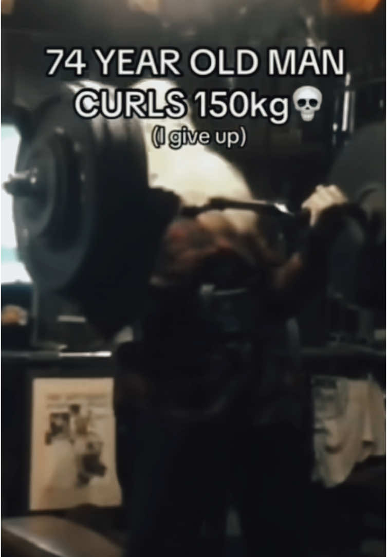 74 Year old man curls 150kg😳… #motivation #discipline #lockin #gym #fyp #blowthisup 