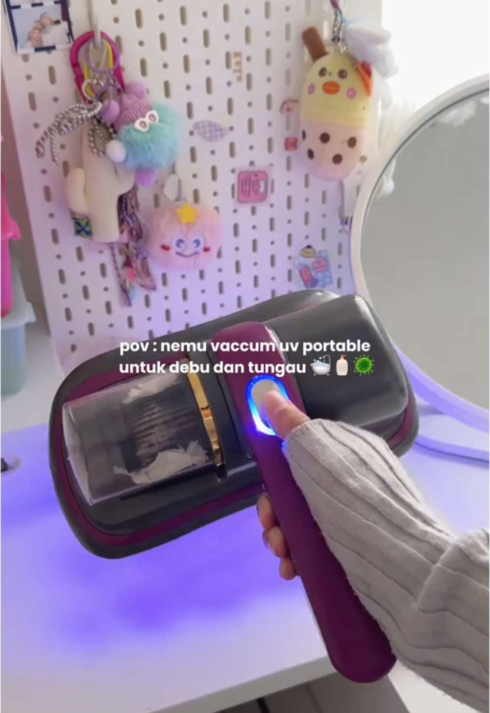 akhirnya punya vaccum portable jadi ga ribet kalo dipake, udah ada uv nya juga jadi bisa membunuh tungau! 🎀💗 #vaccumportable #vaccum #cleanroom 