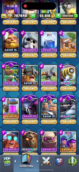 All cards lvl 15, All evos        #clashroyale #clashofclans #clash #clashroyalememes #fun #hacks #pekka #evolution #megaknight #baseball9 #log 
