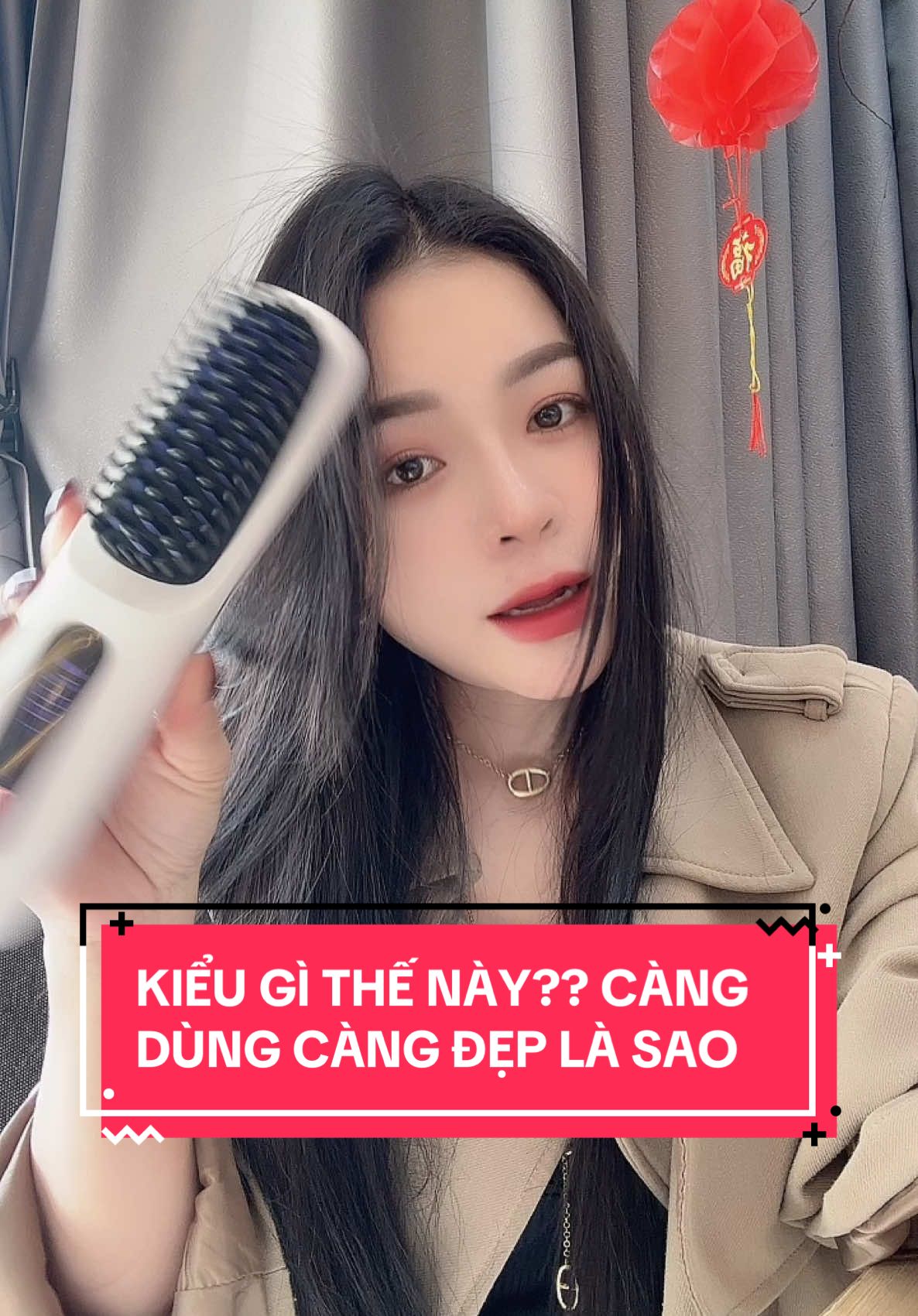 Chiếc lược điện ion âm . Càng dùng càng đẹp #thuhà37 #tocdep #luoc #eptoc ##uonxoan 