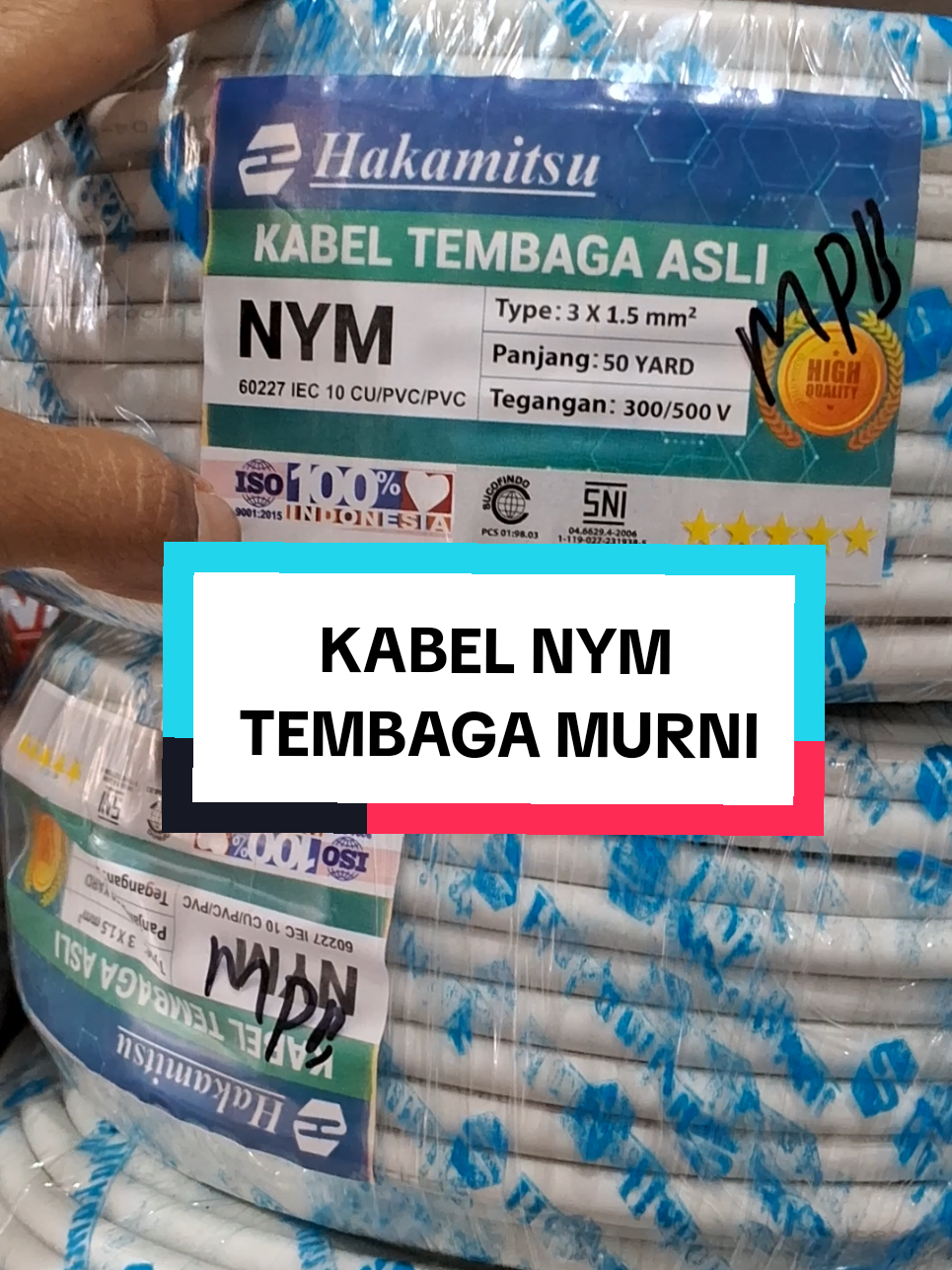 Kabel nym hakamitsu tembaga murni asli sni #kabelhakamitsu #kabelnymhakamitsu #kabeltembagaasli #kabeltembagamurni 