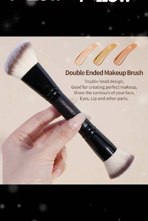 MAANGE Double-ended Makeup Brush, Multifunctional Cosmetic Brush for Foundation