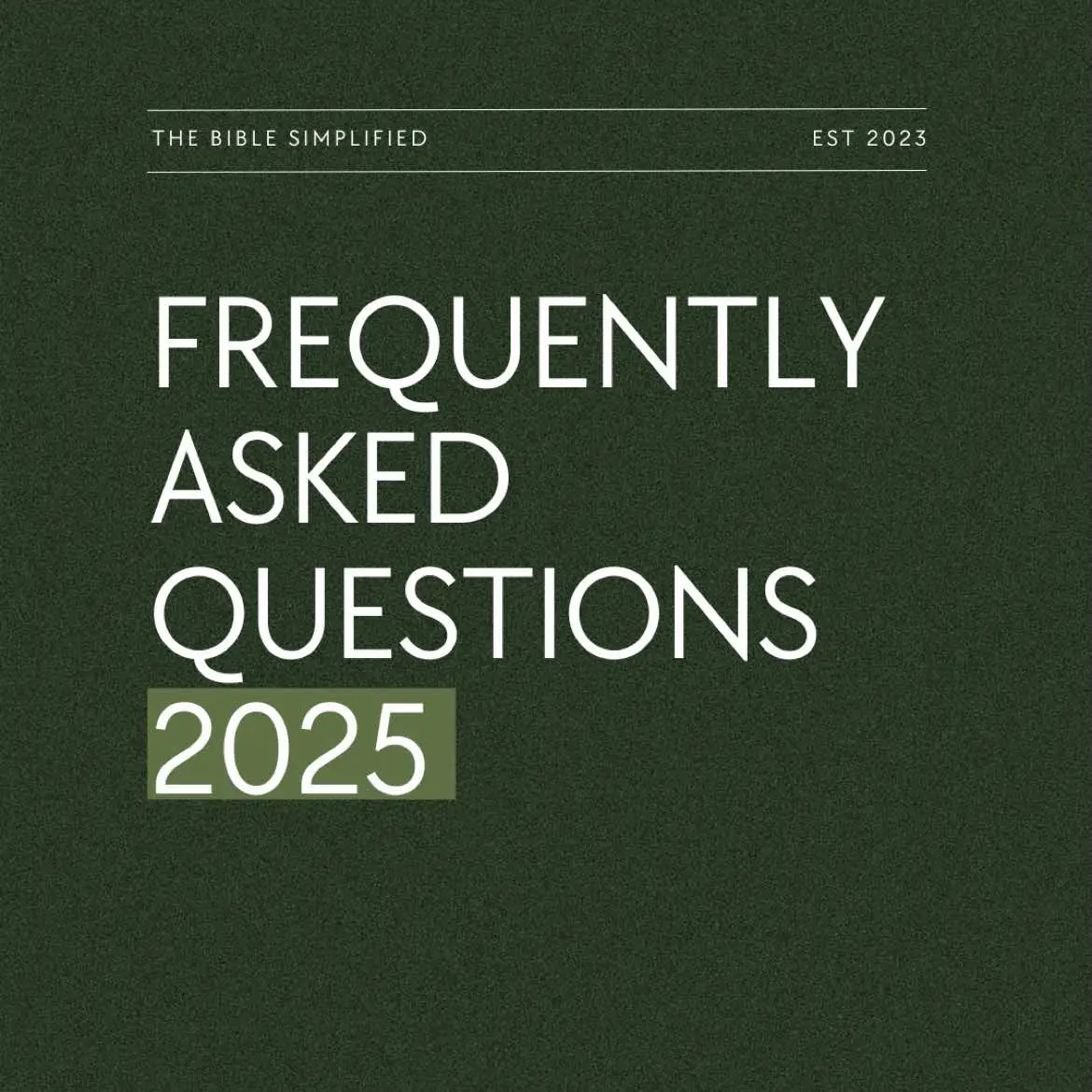 We’re kicking off 2025 with an updated FAQ Carousel, packed with all the info you need to know. From how we can help you to what’s new this year, swipe through and get all the answers you’ve been looking for! 🙌🏾 Have any more questions? Drop them in the comments, and we’ll be happy to help! #thebiblesimplified #thebiblesimplifiedplaylist #thebiblesimplifiedscripture #fyp #faq #fypシ 