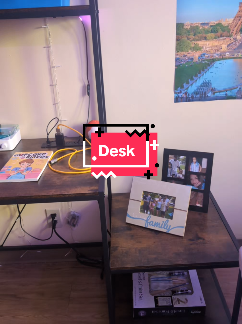 AWESOME DESK, POWER STRIP AND LED LIGHTS😮 FREE SHIPPING 🤯 #healthybodyhealthymind #NewYearNewAura #wimtermusthave #affordable #DESK 