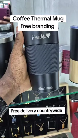 Coffee Thermal Mugs Free Branding Free Delivery Countrywide #thermalflask #thermalflasktumbler #viralvideo #thermalmug #branding #personalizedgifts #lasermarking #fiberengraving #fyp 