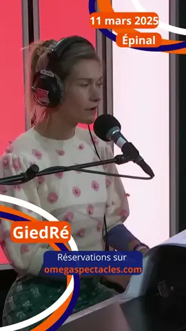 Poétique, décalée, et toujours sincère, GiedRé vous donne rendez-vous pour une soirée inoubliable avec son spectacle 