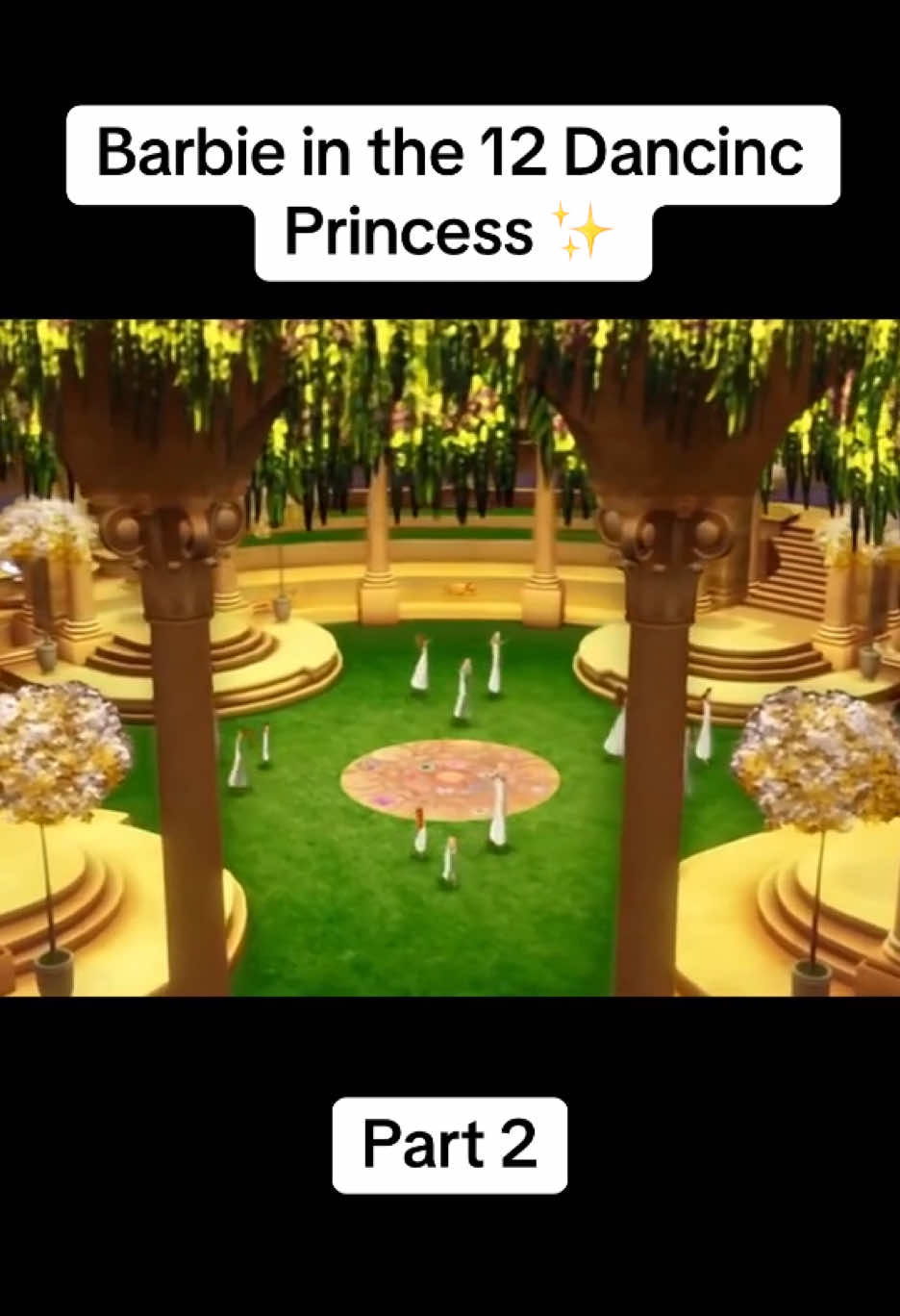 entchanting first dance in the golden pavilion #Barbie #barbieinthe12dancingprincesses #dance #magic #entchanting #music #BarbieMovie #Gen1 #childhoodmemories #childhoodanimation #English #untitle 