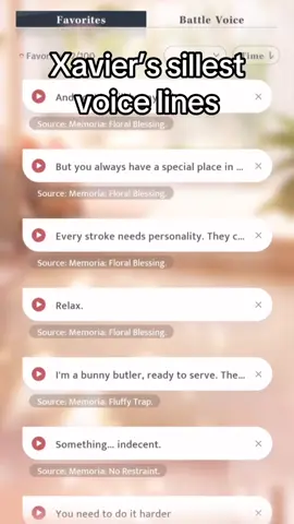 My favorite silliest Xavier lines  #LoveAndDeepspace #LADS #LnD #xavier #xaviergirlies 