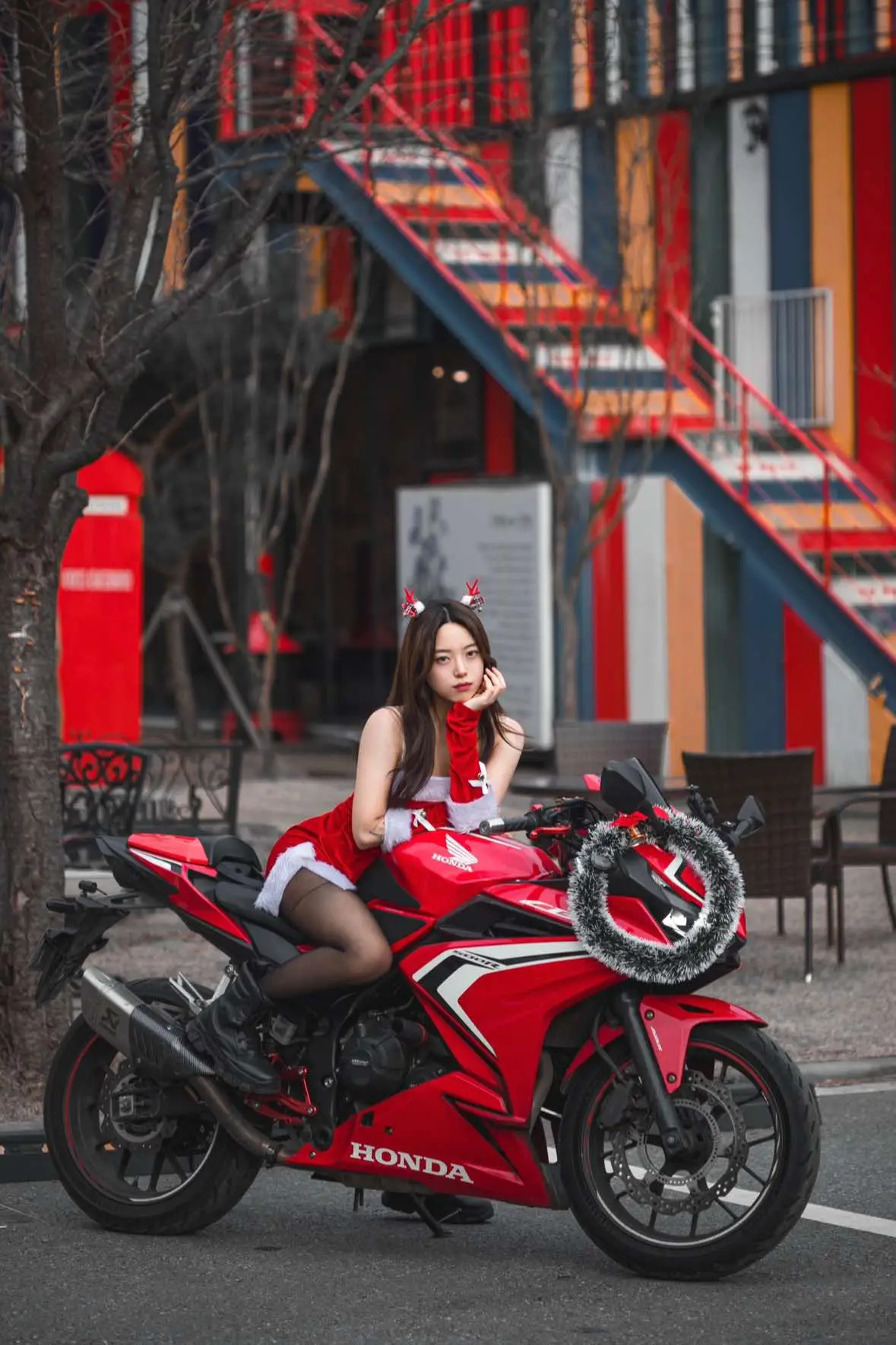 #스즈키 #혼다 #cbr650r #cbr500r #산타걸 #산타코스프레 #크리스마스코스프레 #라이더 #여자라이더  