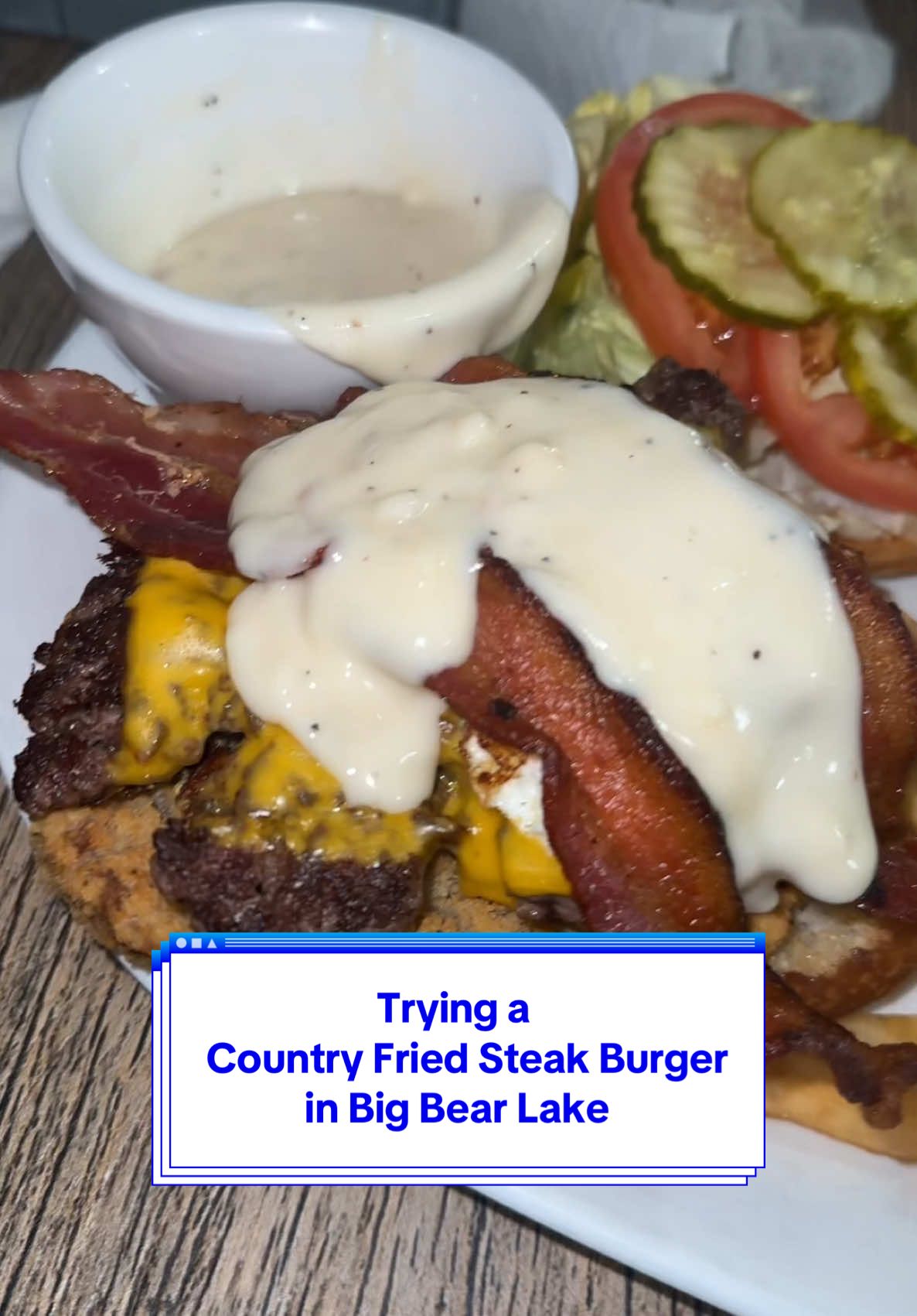 Trying Teddy Bear Restaurant in Big Bear #teddybearrestaurant #countryfriedsteak #chickenfriedsteakburger #diner #bigbearlake 