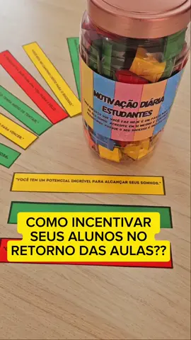 POTE MOTIVACIONAL PARA ESTUDANTES  Transforme a rotina de estudos com o Pote Motivacional: mensagens diárias de inspiração para manter o foco, motivação e alcançar os objetivos acadêmicos! Somente: R$ 6,90. GOSTOU?? JÁ DISPONÍVEL NO LINK DA BIO👆🏻 #voltaasaulas #motivação #estudantes #educação #pedagogas